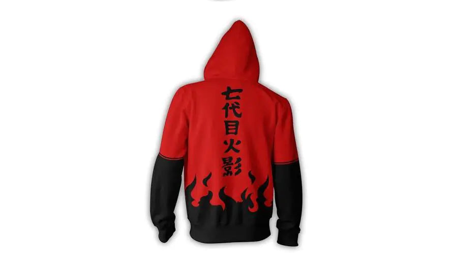 Hooded Naruto Sweatshirt with Printed Design