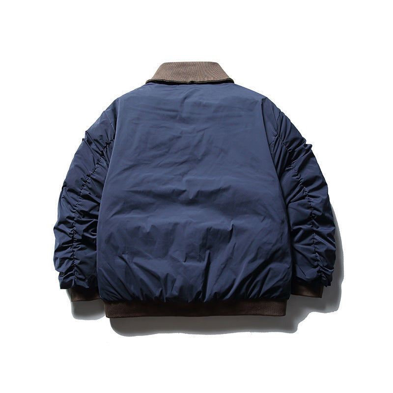 Retro Stand-up Collar Cotton-padded Clothes Men