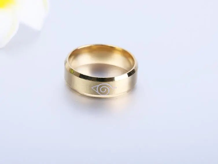 Naruto Ring for Men, Stainless Steel Titanium Jewelry