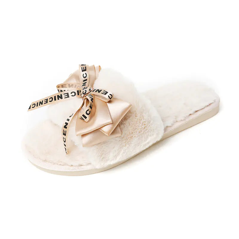 Non-slip Fur Shoes with Cotton Drag Design