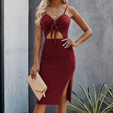 Hollow Air Quality Suspender Dress for Women