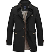 Men's Casual Mid-Length Cotton Trench Coat