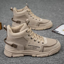 Men's Lace-up Platform Canvas Ankle Boots
