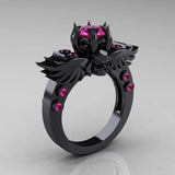 New Style Skull Ring with Ruby Jewelry