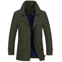 Men's Casual Mid-Length Cotton Trench Coat