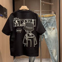 Brand Short Sleeve Ins 100 Cotton Coat Summer Men's Printed T-shirt