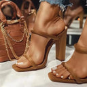 Women's High-Heeled Chunky Sandals