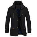 Men's Casual Mid-Length Cotton Trench Coat