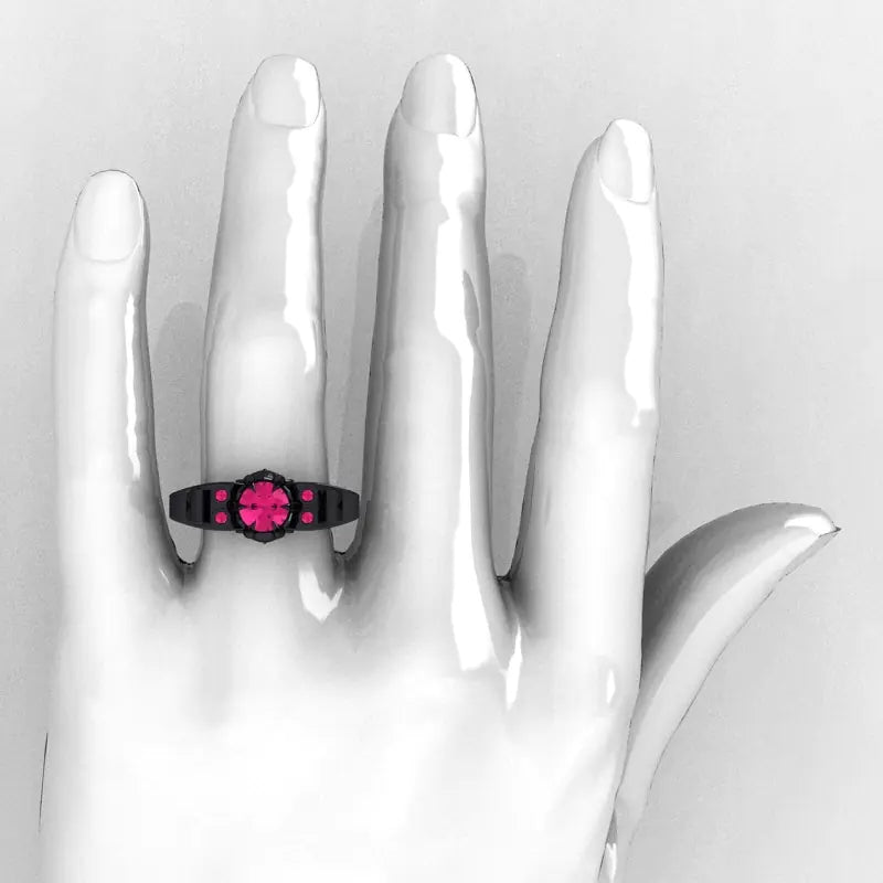 New Style Skull Ring with Ruby Jewelry
