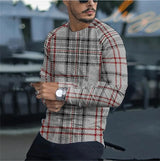 Men's Striped Round Neck Bottom Shirt