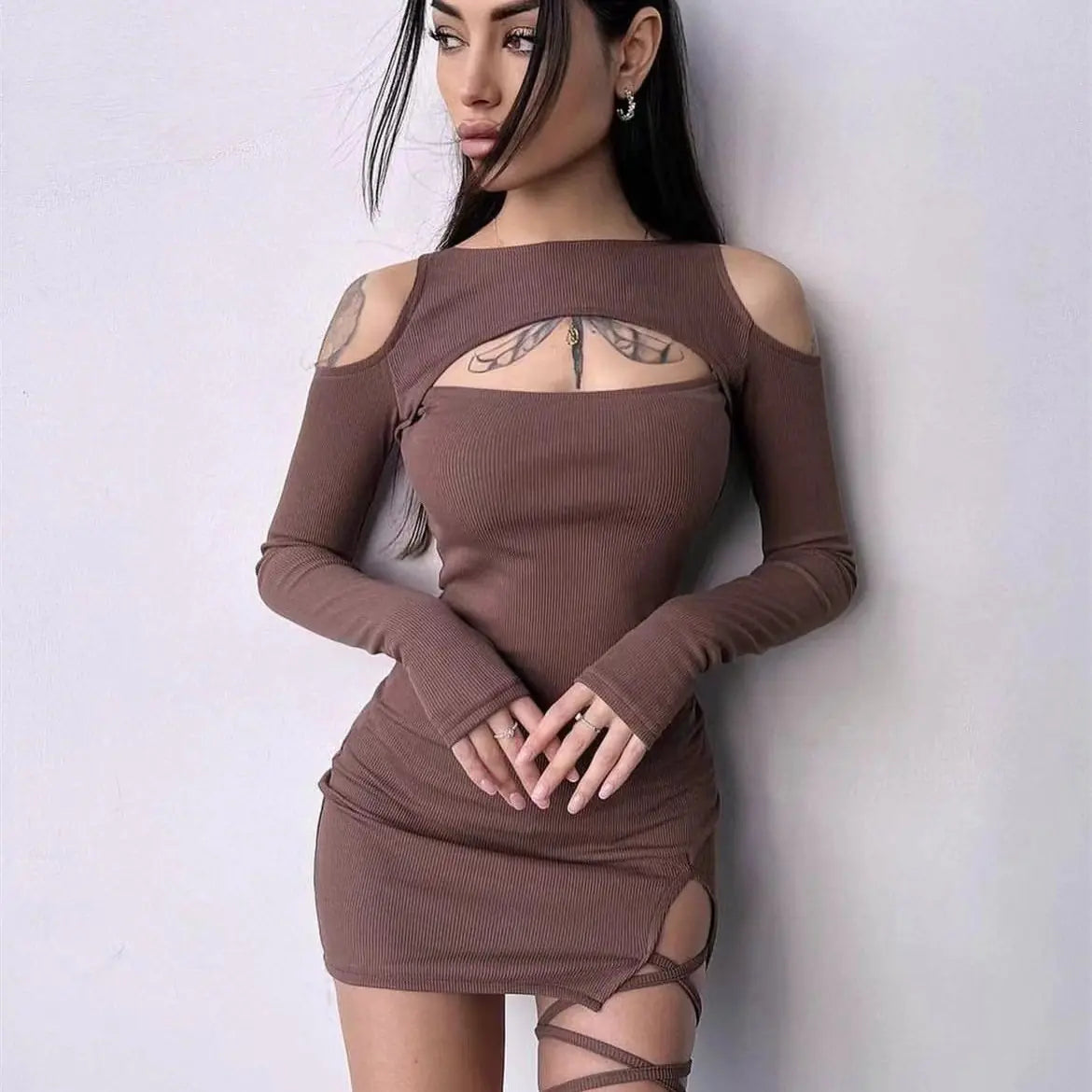 Off-the-Shoulder Slim Fit Sexy Sheath Dress for Women