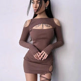 Off-the-Shoulder Slim Fit Sexy Sheath Dress for Women