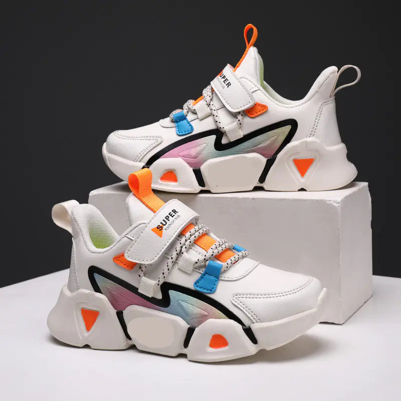 Leather Running Shoes for Little Girls