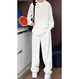 Long Sleeve POLO Shirt Trousers Suit Men's Casual