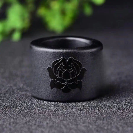 Natural Obsidian Ring for Men