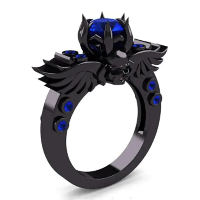 New Style Skull Ring with Ruby Jewelry