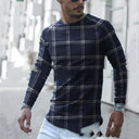 Men's Striped Round Neck Bottom Shirt