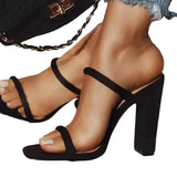 Women's High-Heeled Chunky Sandals