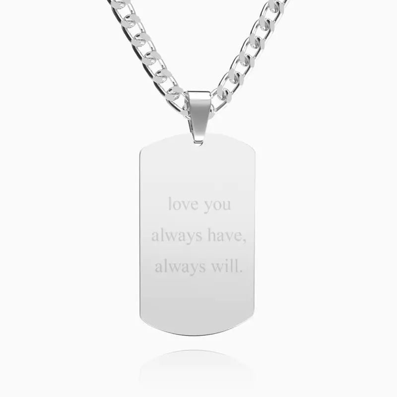 Personalized Photo Necklace for Men