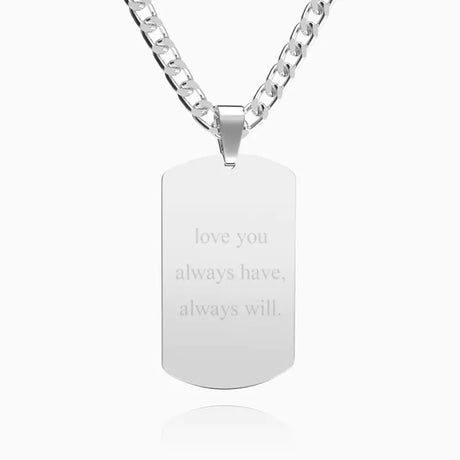 Personalized Photo Necklace for Men