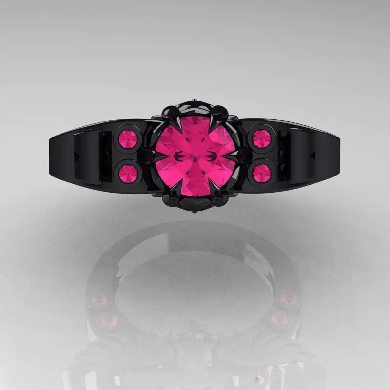 New Style Skull Ring with Ruby Jewelry