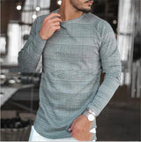 Men's Striped Round Neck Bottom Shirt