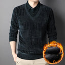 Warm Thickened Chenille Knit Long Sleeve Top for Men