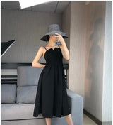 Elegant High-Waisted Summer Dress with Sleeves